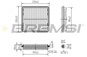 BREMSI FA2238 - FILTRO DE AIRE