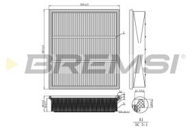 BREMSI FA2260 - FILTRO DE AIRE