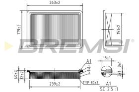 BREMSI FA2290 - FILTRO DE AIRE