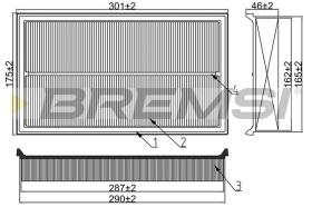 BREMSI FA2297 - FILTRO DE AIRE