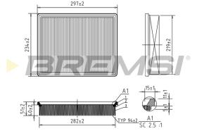 BREMSI FA2320 - FILTRO DE AIRE