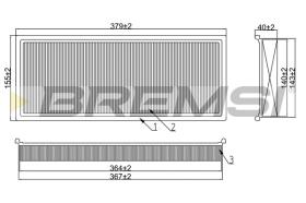 BREMSI FA2323 - FILTRO DE AIRE