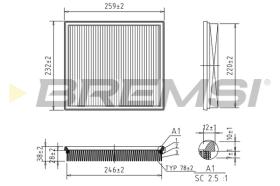 BREMSI FA2325 - FILTRO DE AIRE