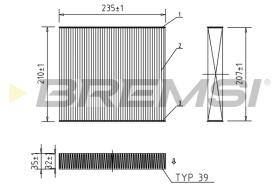 BREMSI FC0068 - FILTRO, AIRE HABITáCULO