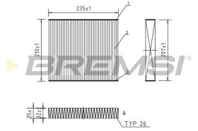 BREMSI FC0068A - FILTRO, AIRE HABITáCULO