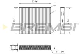 BREMSI FC0069 - FILTRO, AIRE HABITáCULO