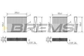 BREMSI FC0070 - FILTRO, AIRE HABITáCULO