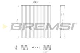 BREMSI FC0075C - FILTRO, AIRE HABITáCULO