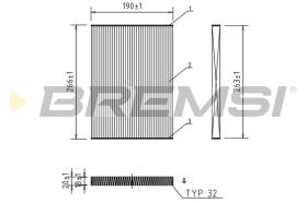 BREMSI FC0076 - FILTRO, AIRE HABITáCULO