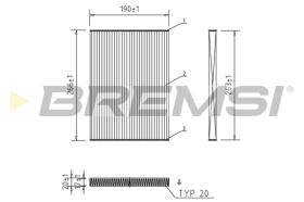 BREMSI FC0076A - FILTRO, AIRE HABITáCULO