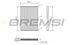 BREMSI FC0076C - FILTRO, AIRE HABITáCULO