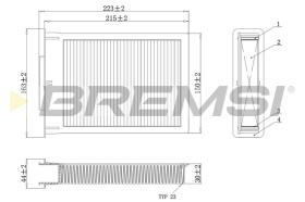 BREMSI FC0077C - FILTRO, AIRE HABITáCULO