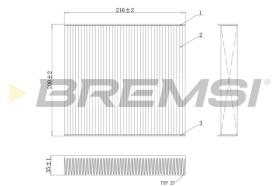 BREMSI FC0078C - FILTRO, AIRE HABITáCULO