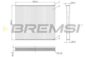 BREMSI FC0079 - FILTRO, AIRE HABITáCULO