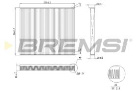 BREMSI FC0079C - FILTRO, AIRE HABITáCULO