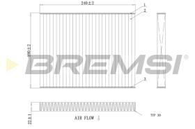 BREMSI FC0081A - FILTRO, AIRE HABITáCULO