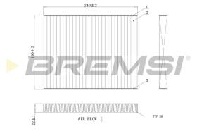 BREMSI FC0081C - FILTRO, AIRE HABITáCULO