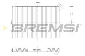 BREMSI FC0084C - FILTRO, AIRE HABITáCULO