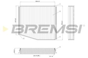 BREMSI FC0087C - FILTRO, AIRE HABITáCULO