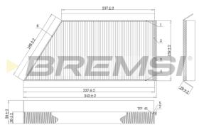 BREMSI FC0088C - FILTRO, AIRE HABITáCULO