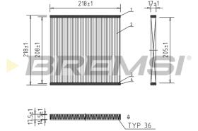 BREMSI FC0089 - FILTRO, AIRE HABITáCULO