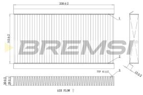 BREMSI FC0090C - FILTRO, AIRE HABITáCULO