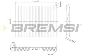 BREMSI FC0091C - FILTRO, AIRE HABITáCULO