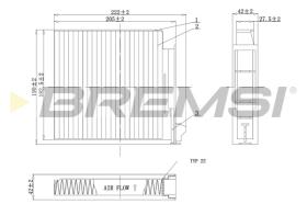 BREMSI FC0093A - FILTRO, AIRE HABITáCULO