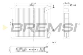 BREMSI FC0093C - FILTRO, AIRE HABITáCULO