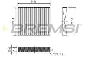 BREMSI FC0094 - FILTRO, AIRE HABITáCULO