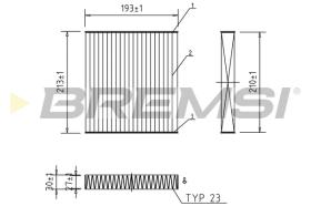 BREMSI FC0099A - FILTRO, AIRE HABITáCULO