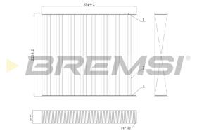 BREMSI FC0103C - FILTRO, AIRE HABITáCULO