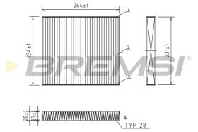 BREMSI FC0107C - FILTRO, AIRE HABITáCULO