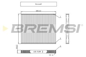 BREMSI FC0162 - FILTRO, AIRE HABITáCULO