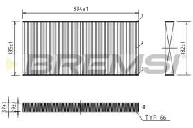 BREMSI FC0164 - FILTRO, AIRE HABITáCULO