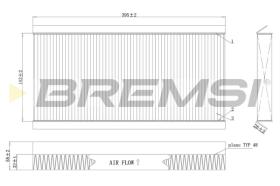 BREMSI FC0164C - FILTRO, AIRE HABITáCULO