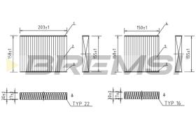 BREMSI FC0166A - FILTRO, AIRE HABITáCULO