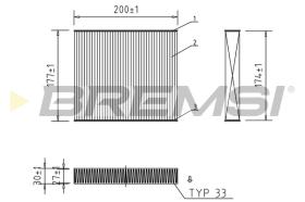 BREMSI FC0167 - FILTRO, AIRE HABITáCULO