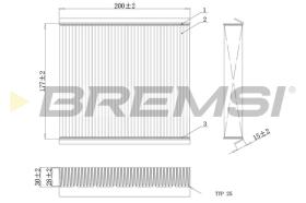 BREMSI FC0167C - FILTRO, AIRE HABITáCULO