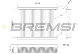 BREMSI FC0168C - FILTRO, AIRE HABITáCULO