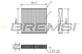 BREMSI FC0171 - FILTRO, AIRE HABITáCULO