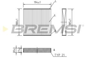 BREMSI FC0171A - FILTRO, AIRE HABITáCULO