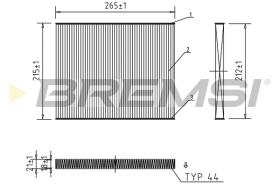 BREMSI FC0174 - FILTRO, AIRE HABITáCULO