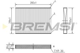 BREMSI FC0181A - FILTRO, AIRE HABITáCULO