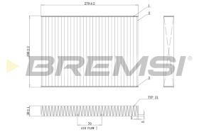 BREMSI FC0181C - FILTRO, AIRE HABITáCULO