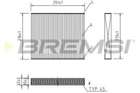 BREMSI FC0183 - FILTRO, AIRE HABITáCULO