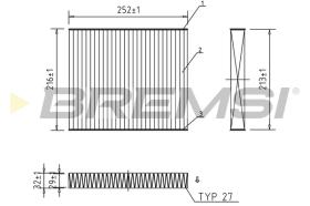 BREMSI FC0183A - FILTRO, AIRE HABITáCULO