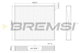 BREMSI FC0183C - FILTRO, AIRE HABITáCULO