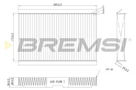 BREMSI FC0185C - FILTRO, AIRE HABITáCULO