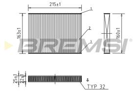 BREMSI FC0187 - FILTRO, AIRE HABITáCULO